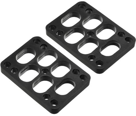 PATIKIL Lot de 2 Coussins Élévateurs de Skateboard en PU 3/8 3 X 2, Coussins de Choc Coudés pour Camion de Skateboard, Noir