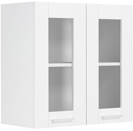 VCM Küchenschrank 80x31x60 cm 2 Türen 2 Fächer Landhausstil Kompakt | Wandhängender Stauraum für Geschirr und Vorräte - Küche und Wohnbereich - für Wohngemeinschaften - Holzwerkstoff