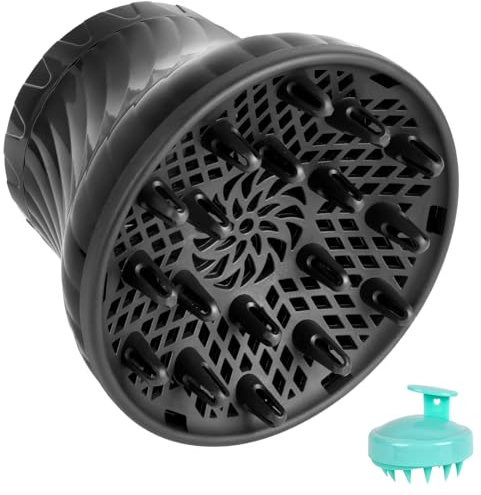 Flintronic Universal Hair Diffuser, Hair Dryer Diffuser Attachment, Adjustable Hair Dryer Diffuser for Curly Wave and Natural Hair, Suitable for 1.7 to 2.9 inches Hair Dryer