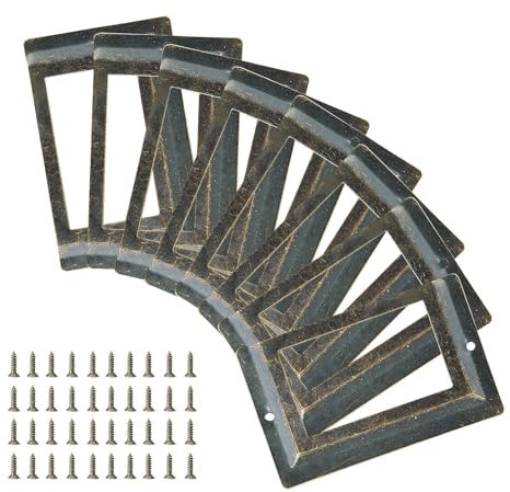 AJMDGW 24 Stück Etikettenhalter, antiker Etikettenhalter, 80 mm x 50 mm, Metall-Namenskartenrahmen for Bibliothek, Schublade, Etiketten, Büro, Schrank, Kartenetikett mit Schrauben