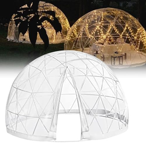 AUTUMFLATGAO Gartenkuppel-Iglu-Blasenzelt, 3.6M Wetterfestes Gewächshaus-Garten-Blasenzelt, Transparentes Gartenkuppelhaus Für Den Hinterhof
