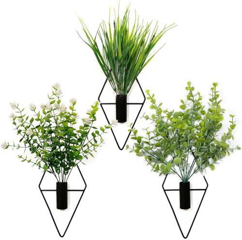 OrgMemory 3 Vasi da Parete Con Piante Artificiali, Vasi Appesi Per la Decorazione Interna Boema, Utilizzati Per la Celebrazione, Cucina, Ufficio, Decorazione Artificiale Delle Piante Camera da Letto