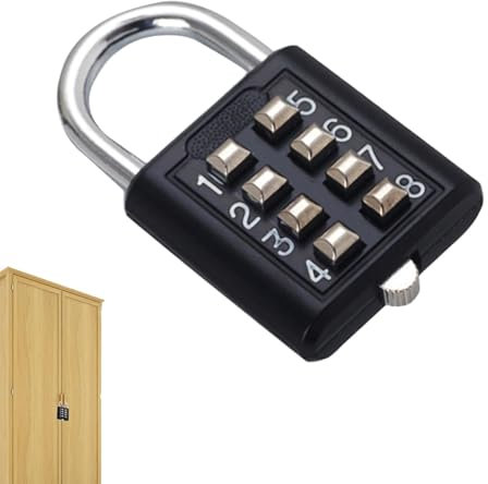 Kleines Zahlenschloss – 8/10-stelliges Sicherheitsvorhängeschloss | Ideal Für Schließfächer, Praktisches Geschenk, Robustes Digitales Code-Vorhängeschloss Für Den Außenbereich, Das Sicherheit Und Komf