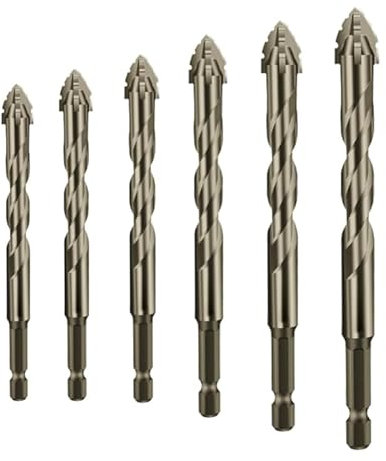 Nouveau foret excentrique à quatre cannelures en dents de scie, foret de conception à revêtement en titane,jeu de forets de plusieurs tailles pour le bois et le métal (4/5/6/8/10/12mm)