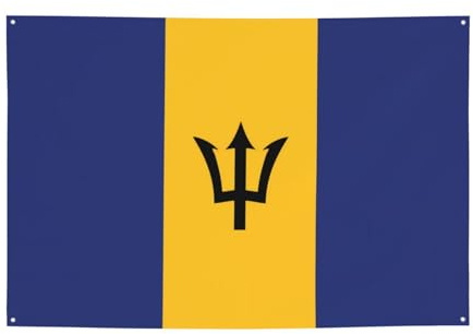Flagge von Barbados, Party-Banner, 119,4 x 180,3 cm, geeignet für Halloween, Weihnachten, Partys, Versammlungen und andere Feiertagsbanner
