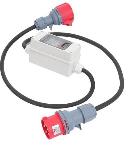 Steckdose Aufputz Cee Steckdose 16a Wandsteckdose Starkstrom Verteiler Stromadapter mit Schutzschalter Überlastschutz IP44 Wasserdicht
