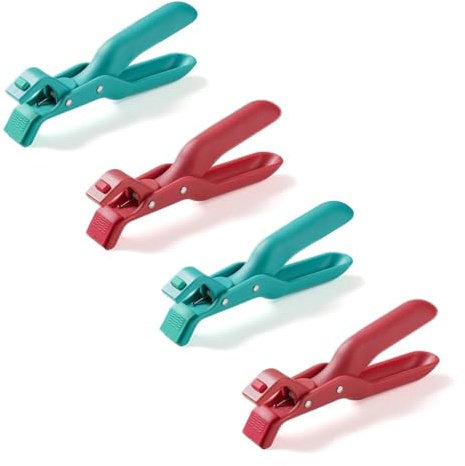 4 Pcs Hot Plate Gripper, Tongs Clamp For Hot Food,Multi Purpose Pot Holder Clamp, Pizza Pan Gripper, Silicone Anti Scald Clip Tongs For Air Fryer, Food Steamer, Oven, Microwave
