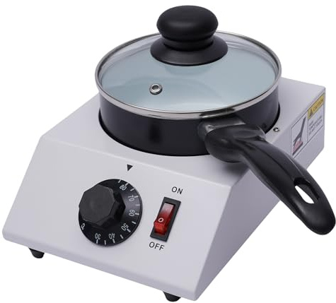 Schokoladen Schmelzgerät Elektrische, Schokoladen Schmelztopf Elektrisch mit Deckel, 40W Schmelzgerät Schmelztiegel für Schokolade, Süßigkeiten, Butter, Warm, Kaffee, 14×14×6.5 cm