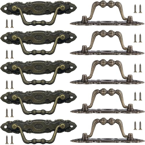 YouXiaor 12 Stücke Möbelknopf Antik Möbel,Griffe Schrank Pull Griff Bronze Knopf Möbelgriffe Antik Schubladen Vintage Küchenschrank Kleiderschrank Knopf für Kommode Schrank Möbel Kommodengriffe