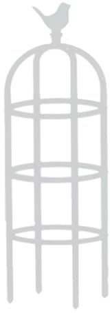 Garden Obelisk Trellis for Climbing Plants Outdoor, Trellis for Climbing Plants Indoor, Plant Support for Cucumber, Flower Trellises for Clematis Vine Jasmine Support(White,D 20x H 115cm)