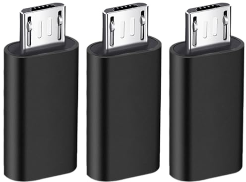 Adaptador Lightning hembra a micro USB macho (paquete de 3) para Apple iPhone, conector de cable de carga, adaptador Android, convertidor de transferencia de datos, dispositivos de puerto micro USB