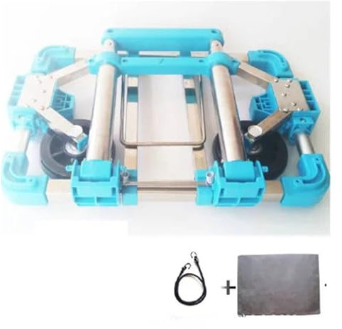 Chariot de Courses Pliable et Portable, Petit Chariot de Courses Pliable, poignée télescopique, Chariots à Bagages Pliables, en Acier Inoxydable, pour Camping, Festival, Jardin et transpalet
