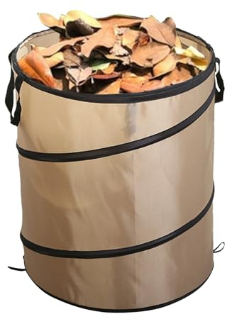 Cubo de basura para camping, contenedor de compost plegable para exteriores, contenedor de basura portátil para jardín, senderismo, picnic, entrenamiento de supervivencia
