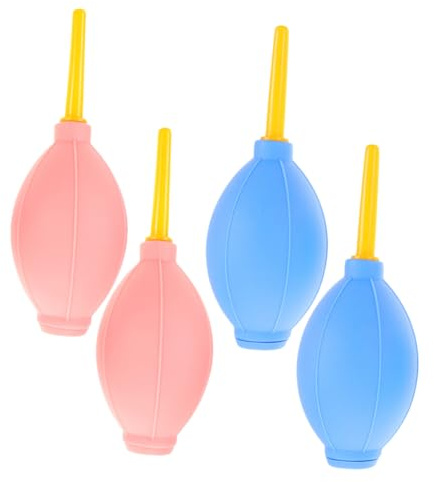 Veemoon 4 Stück Gummiball Blasebalg für Wimpernverlängerungen Teiliges Blau und Effizienter Trockner für Wimpern Benutzerfreundlich und Hautschonend für Professionelle und Private