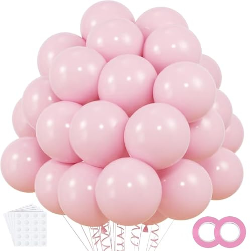 Luftballons Rosa 120 Stück 12 Zoll Latex Ballons für Geburtstag, Hochzeit, Weihnachten party Deko (Rosa)
