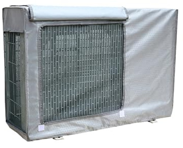 Copri Climatizzatore Esterno, Coprimotore Condizionatore, con Fibbia Fissa, Tessuto Oxford, con Rete di Ventilazione, Protezione Solare(74x26x54cm/29.1x10.2x21.2in)