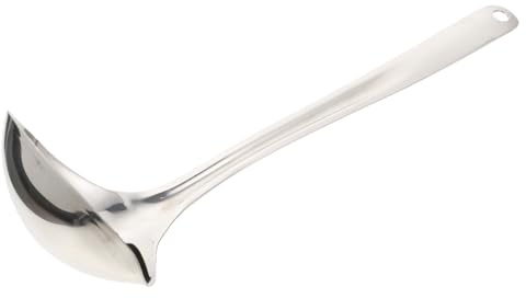 Sosoport Mestolo Da Cucina in Acciaio Resistente Con Manico Lungo Cucchiaio Per Uso Domestico Utensile Da Cucina Per Mescolare Salse Servire Piatti e Aggiungere Condimenti