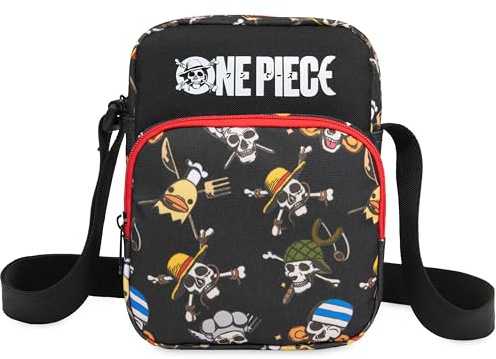 Get Trend Lego x Ninjago | One Piece | Minecraft Umhängetasche Kinder, Crossbody Bag mit Reißverschluss & Verstellbarem Gurt für Handy & Co.