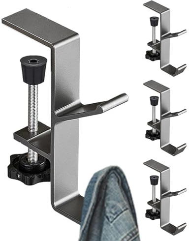 Stoccaggio Garland Ganci - Set 11 x 8 x 2 cm, materiale in alluminio resistente, appendiabiti per camino con doppio design antiscivolo | appendiabiti per Natale, decorazione domestica e stagionale a