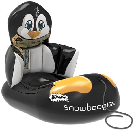Wham-O Snowboogie 83.8 cm Aufblasbare Schneeröhren Single Rider Winter Schneeschlitten mit Abschleppseil Kältebeständiger Schlitten für Winter Outdoor-Aktivitäten - Pinguin