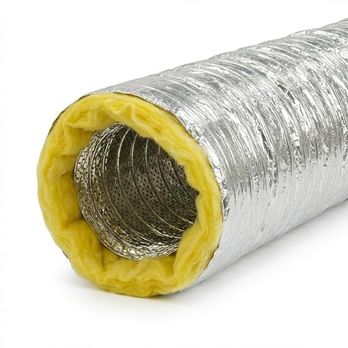 Easy Act Sonoconnect schallisolierter Schlauch Ø 250 mm, Länge 5 m, flexibler, gedämmter Lüftungsschlauch für geräuscharme Klima- und Lüftungssysteme