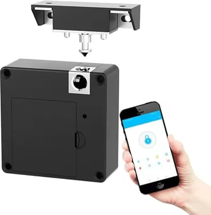 Smart Möbelschloss für Schränke, Schubladen, Kommoden – RFID 13,56 MHz & Bluetooth – Elektronisches Schloss für Möbel, TTLOCK App-Steuerung, Schlüsselkarte