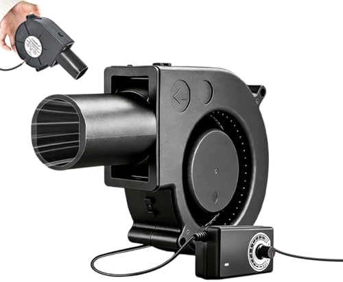 Générique Souffleur de Barbecue | Ventilateur Gonflable 12V avec Contrôleur de Vitesse Variable | Souffleur d'Air Barbecue | pour Poêle à Bois, Grill, Camping, Cuisine Extérieure