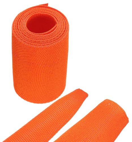 QUARKZMAN 1m Manchons De Câble Tressés Manchon Thermorétractable en Tissu, Pet Extensible 2 3ft Orange Ratio De Rétraction 2:1 Protège-Câble Thermorétractable pour Protection