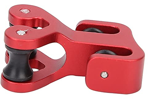 Pongnas Aluminiumlegering Bågskyttekabel Glid Bågsträng Roller Glide Block Separator för Förbättrad Prestanda (Röd)