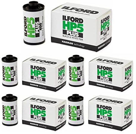 Ilford HP5 Plus ISO 400 Filmrollen, 35 mm, Schwarz und Weiß, 36 Positionen, 5 Rollen
