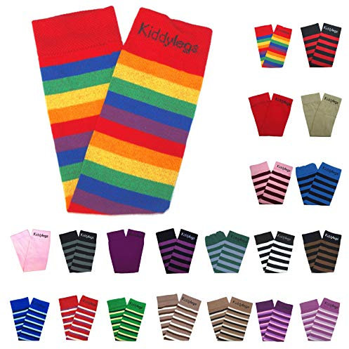 Kiddylegs® Premium Baby- und Kinderstulpen Beinwärmer (Regenbogen (Extra weit))