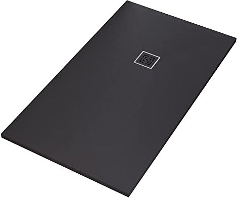 OLIMPO DOCCE - Piatto doccia in marmoresina Nero effetto pietra cemento PASSION - 70x120