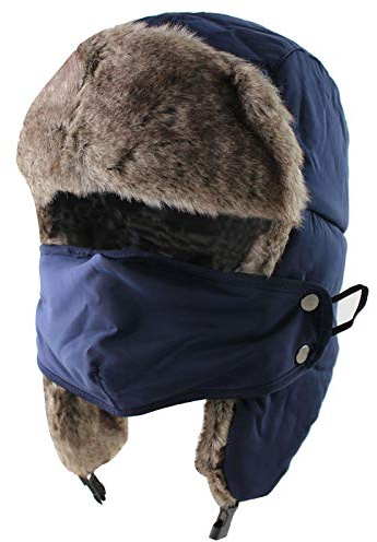 Herren Winter Fliegermütze Frauen Männer Winter Warme Bomber Hüte Trapper Trooper Hut Männlich Thermo Ohrenklappen Hut Gesichtsschutz Schneekappen