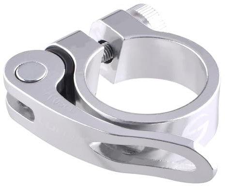 TRIWONDER Cykelsadelklov 28,6 mm, 31,8 mm, 34,9 mm, sadelklämma, snabbspännare, sadelstöd, sadelstolsklämma för MTB och vägcykel (silver – 34,9 mm)