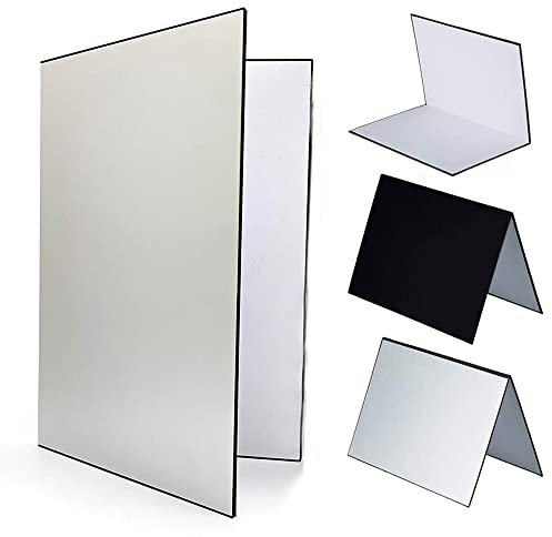 Carton Photographie Pliant, 3-en-1 Réflecteur de Lumière, Pliable Réflecteur de Lumière, Reflecteur Photo pour Studio Photographie de Bijoux de Table, de Cosmétiques, d'Aliments et de Produits