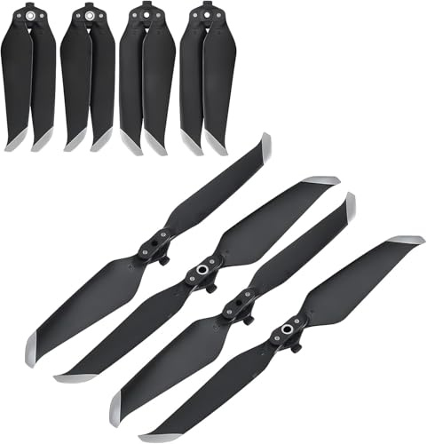 Craznick Propeller für DJI Mavic Air 2/Air 2s Ersatz Propellerblätter Schnellverschluss Rotorblätter Geräuscharme Flügel für DJI Mavic Air 2/Air 2s Drohnenzubehör 8 Stück Silberspitzen
