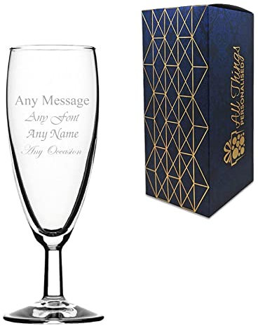 Personalised Engraved Banquet Sherry Glass 5.5oz/162ml, Taster Glass, Any Message, for Any Occasion Such as Birthdays, Weddings, Christmas, Easter, Graduation, Engraved in The UK