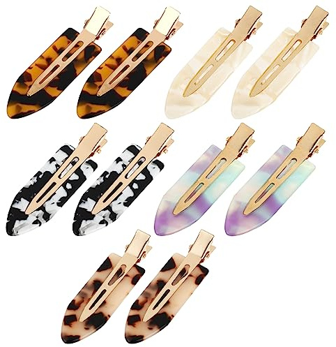 10 Stück Nahtlose Haarspangen Damen Make Up Haarclips Modische Flache Acryl Haarspange Bunte Pony Haar Clips Mädchen Haar Styling Haarspangen Haarschmuck