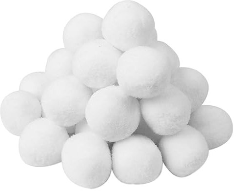 VEYLIN 30 Pcs Indoor Snowball, 5cm Realistic White Snowball Fight Game Fake Snowball for Fight Winter Games Christmas Decoration