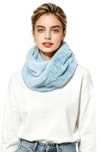 Lina & Lily Winter Loop Schal Snood Damen aus Kunstpelz