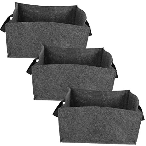 VANZACK 3pezzi Borse Per Coltivazione Non Contenitore Per Piante Rettangolare Da Giardino Per Verdure e Frutta Traspirante e Riutilizzabile