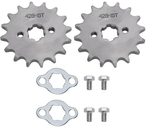Skapa idé 2 set 428 16T 17 mm motorcykel främre motor drev utrustning för 50cc 70cc 110cc 125cc 140cc 160cc kompatibel med Honda TaoTao ATV Quad Dirt Bike