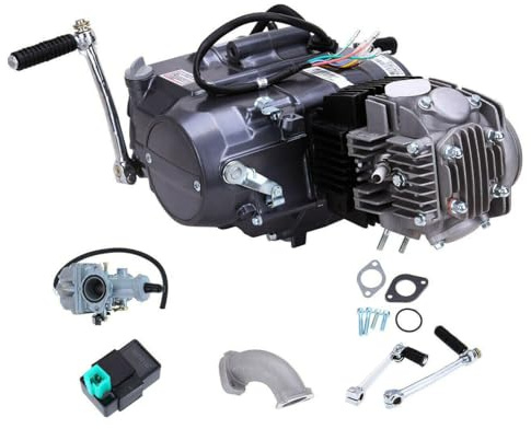 SICHENSH 4-taktsmotor, enkelcylinder, 125 cc, Dirt Bike-motorkit, gokart-motor, en cylindermotor med 4-växlad växellåda och CDI-tändning, 1för Honda CRF50, CRF70, XR50, XR70, Z50, tändstift, A7TC