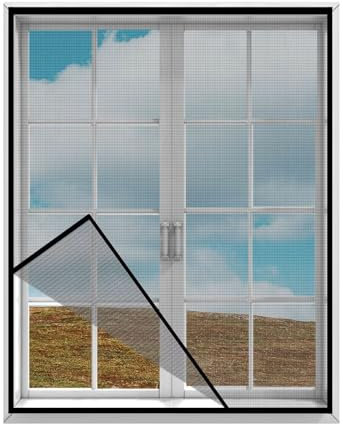 Fiberglass Fly Screen 60x155cm Black Fly Screen Window Roller Blind Insect Protection for Balcony Door Living Room Skylight Floor-to-Ceiling Window