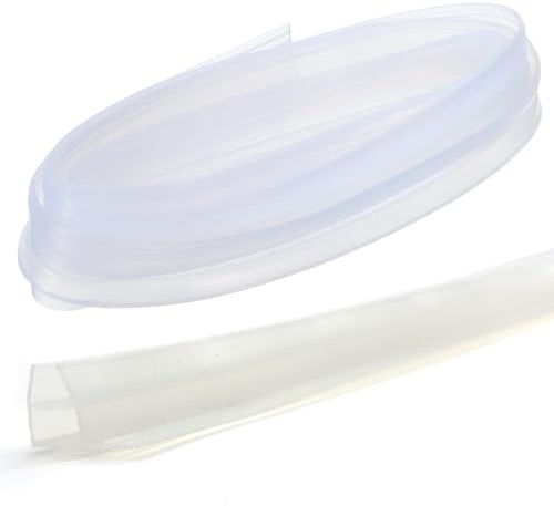 Shower Door Seal Strip for 4~6 mm Glass, Clear Bath Shower Screen Door Seal Strip Covers up to 6mm Gap, Long 300CM Adjustable Shower Screen Seal Replacement (Corner, 4~6 mm)