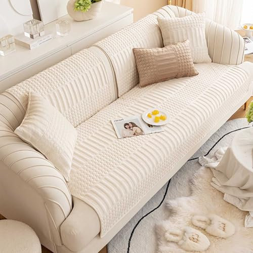 YWQJL Sofabezug 1 2 3 4 Sitzer Sofaschoner rutschfest Couchbezug L Form Waschbarer Dekor Perim Sofa Decken Sofaschutz Katze Hund Decke Doppelseitiger Gesteppter(#5,90x210cm)
