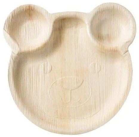 Eco Leaf - 10 platos desechables de hoja de palma, platos de palma de 9 pulgadas para niños, ecológico, compostable, resistente para fiesta de cumpleaños, picnic, bonito plato resistente para niños,