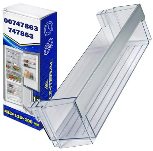 Portabottiglie Frigo 423x113x100 mm con Codice Originale 00747863 747863 per Bosch per Siemens per Neff - Garanzia di 10 Anni - MONTERAL