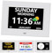 LXBYJKJ (No Power Adapter 7 Inch Digital Clock with Day and Date for Elderly Alzheimer's Clock Customizable Alarms 3 Display Modes Large Font Digital Clocks for Seniors Alarm Clocks Auto DST