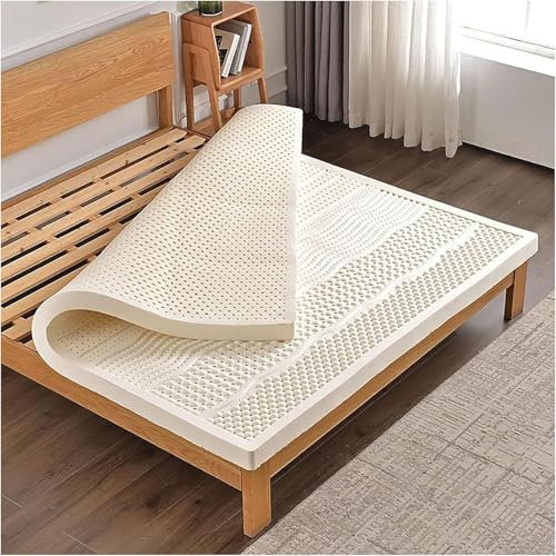 Ergonomische Naturlatex-Matratze 100×150cm(39×59inch), Hypoallergen Latexmatratze Wabenporenbelüftung, 100% Natur Latex-Matratze Kompression und Keine Verformung,4in